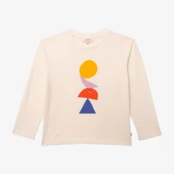 Fashion Girls' Off White Long Sleeve T-Shirt Child T-Shirts & Tops