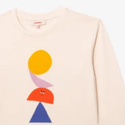 Fashion Girls' Off White Long Sleeve T-Shirt Child T-Shirts & Tops