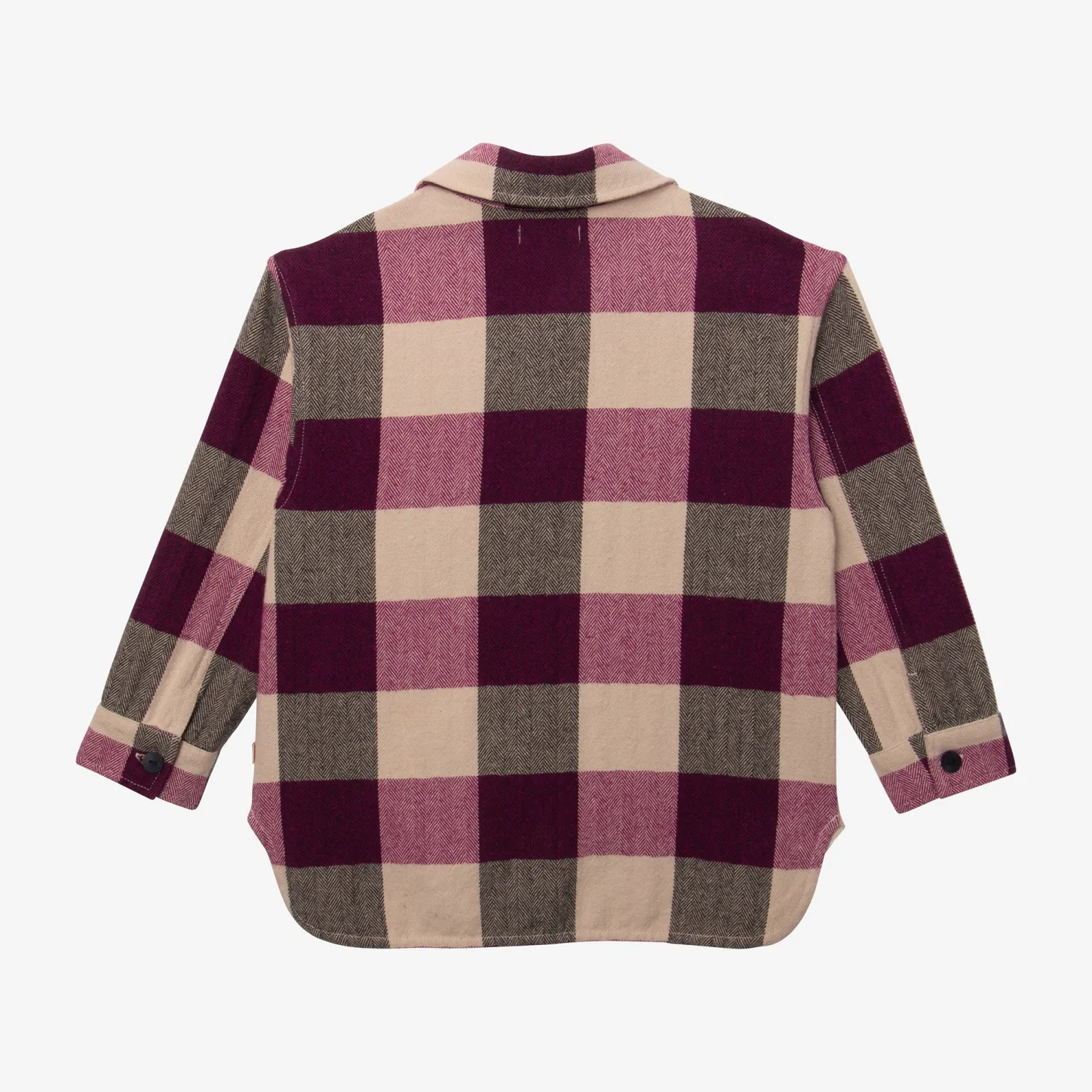 New Girls' Purple Gingham Overshirt Child Outerwear