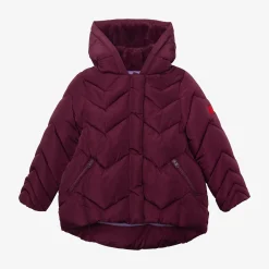 Hot Girls' Purple Parka Child Outerwear