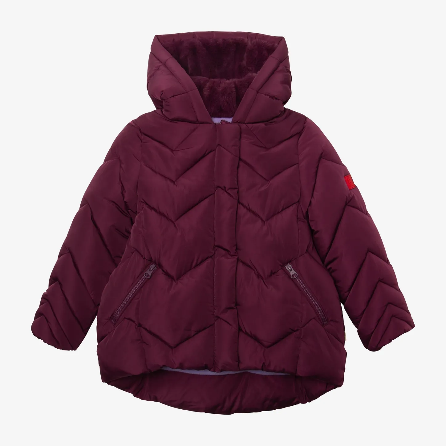 Hot Girls' Purple Parka Child Outerwear
