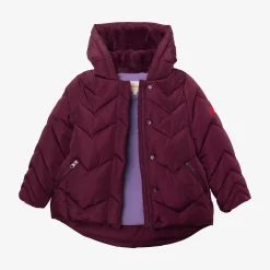 Hot Girls' Purple Parka Child Outerwear