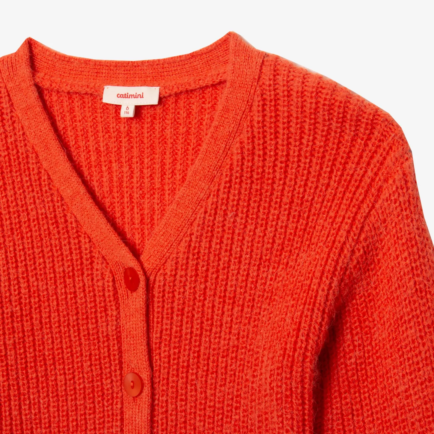 Online Girls' Red Knit Cardigan Child Cardigans & Sweaters