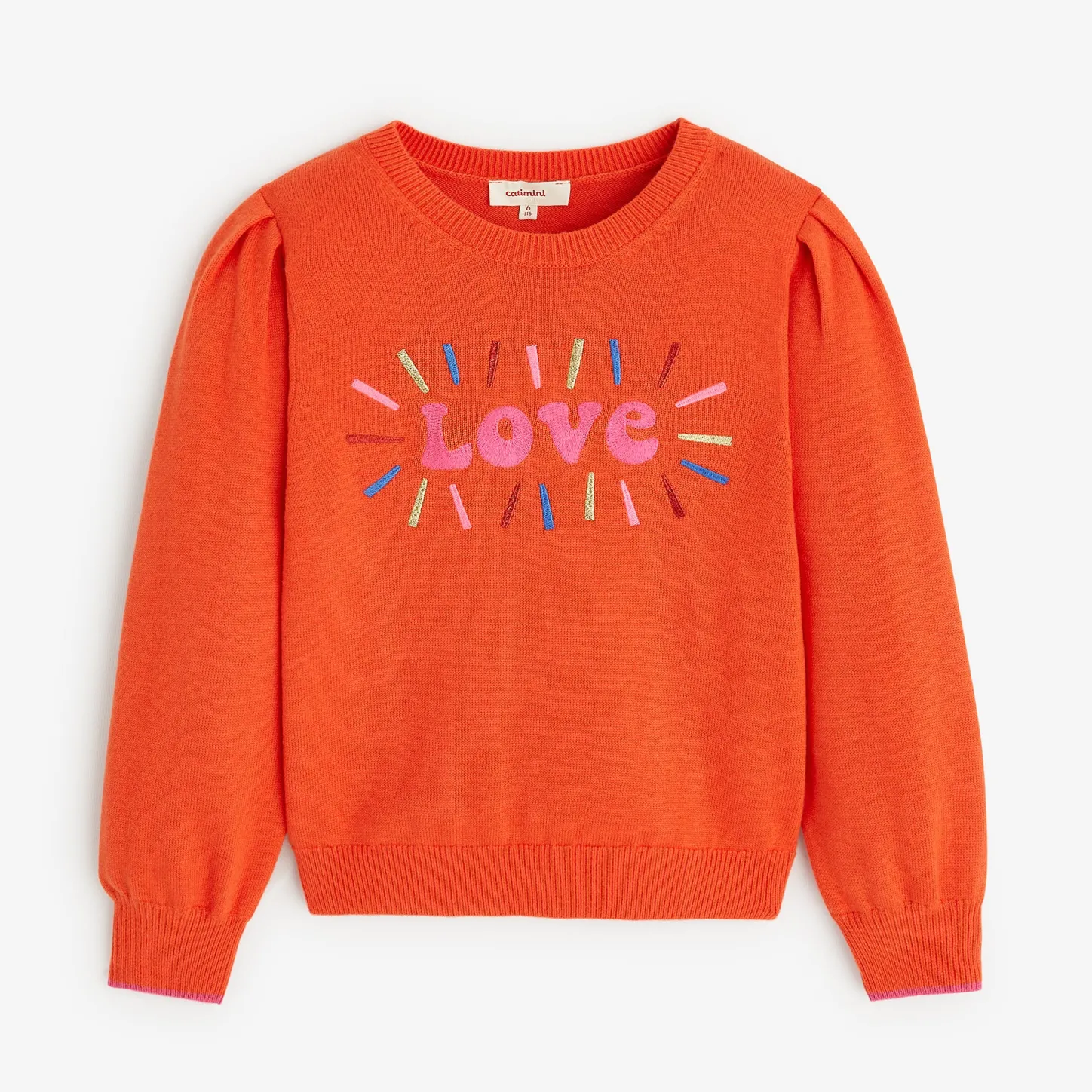 Online Girls' Red Knitted Sweater Child Cardigans & Sweaters