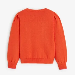 Online Girls' Red Knitted Sweater Child Cardigans & Sweaters