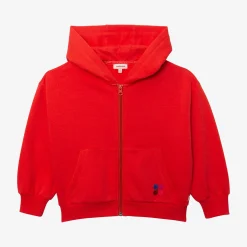 Discount Girls' Red Zip Hoodie Child Cardigans & Sweaters
