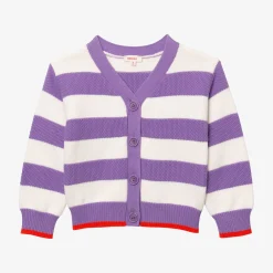 Online Girl's Striped Knitted Cardigan Child Cardigans & Sweaters