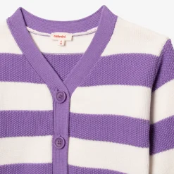 Online Girl's Striped Knitted Cardigan Child Cardigans & Sweaters