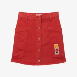 Fashion Girls' Terracotta Denim Skirt Child Dresses & Skirts