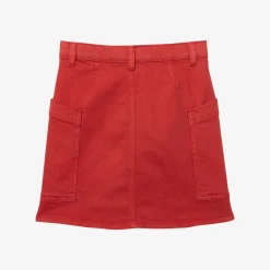 Fashion Girls' Terracotta Denim Skirt Child Dresses & Skirts