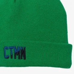 Outlet Kid Green Knit Beanie Child Accessories