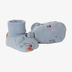Outlet Newborn Boy Blue Jersey Booties Child Accessories
