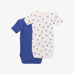 Online Newborn Boy's Blue And Ecru 2-Pack Bodysuits Child Pajamas & Bodysuits