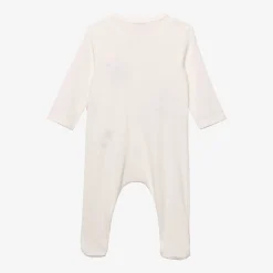 Outlet Newborn Ecru Patterned Footie Pajama Child Pajamas & Bodysuits