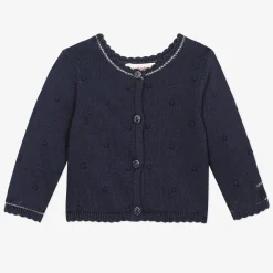Discount Newborn Girl Blue Reversible Cardigan Child Cardigans & Sweaters