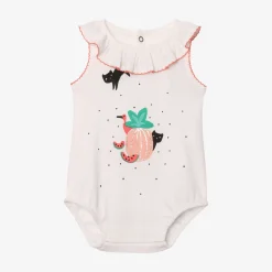 Sale Newborn Girl Bodysuit With Ruffled Collar Child Pajamas & Bodysuits