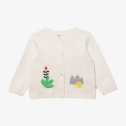 New Newborn Girl Ecru Jacquard Cardigan Child Cardigans & Sweaters