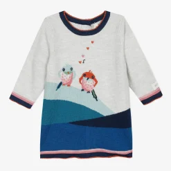 Sale Newborn Girl Jacquard Knit Dress With Birds Child Dresses