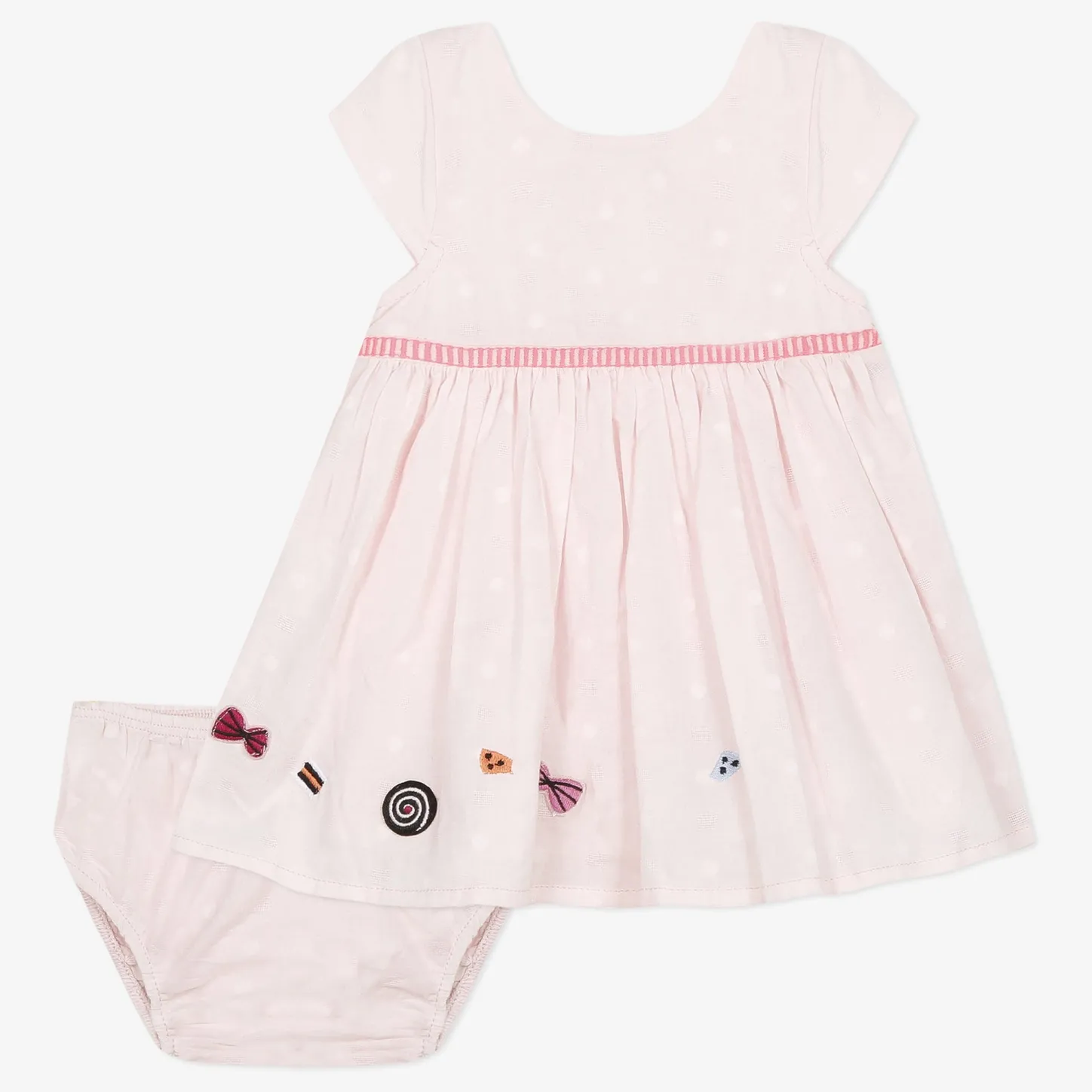 Online Newborn Girl Light Pink Dress And Bloomer Set Child Dresses