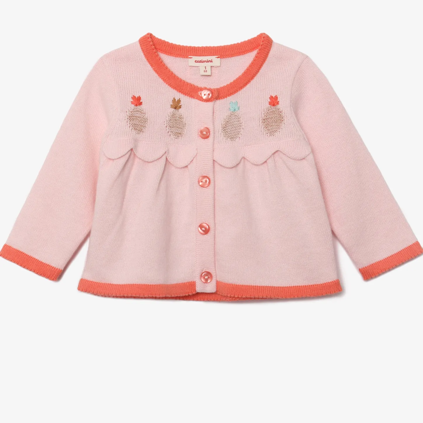 Discount Newborn Girl Light Pink Pineapple Cardigan Child Cardigans & Sweaters
