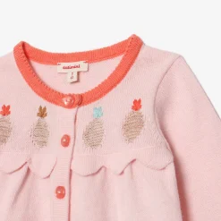 Discount Newborn Girl Light Pink Pineapple Cardigan Child Cardigans & Sweaters