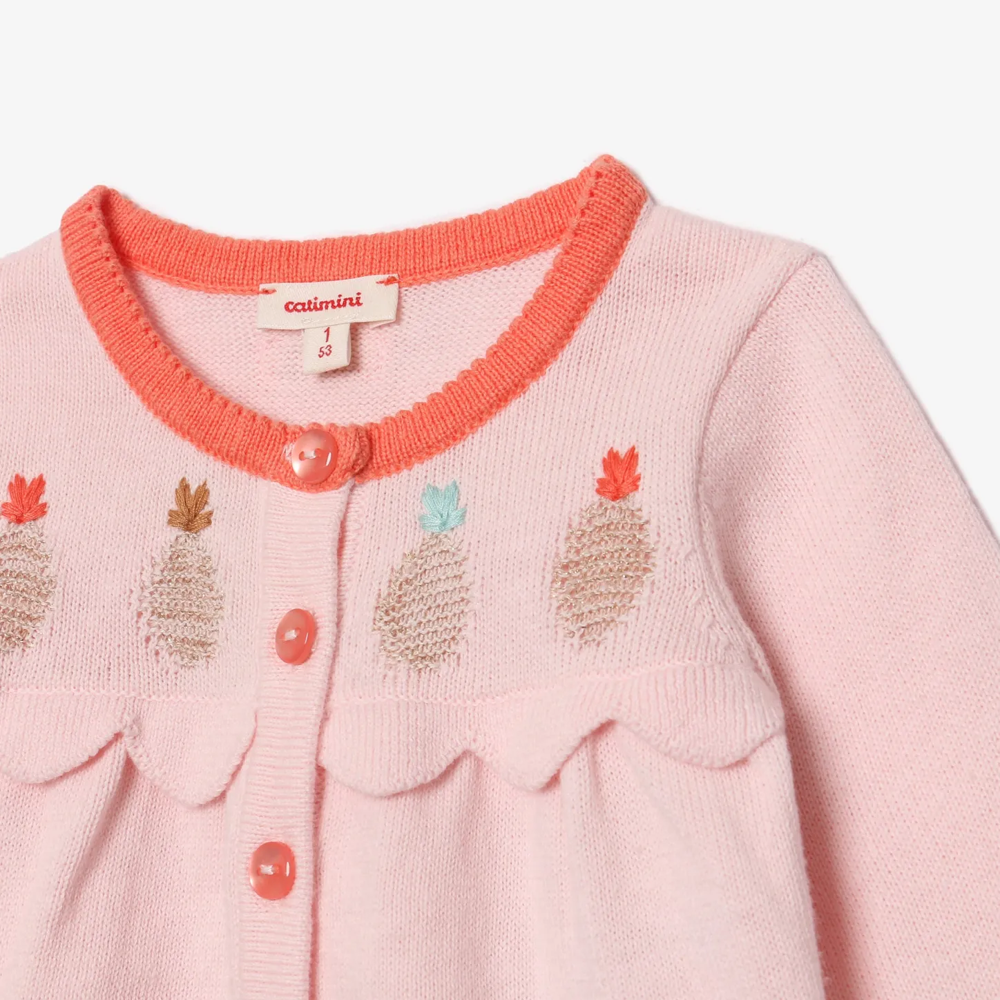 Discount Newborn Girl Light Pink Pineapple Cardigan Child Cardigans & Sweaters