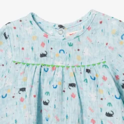 Sale Newborn Girl Pastel Blue Blouse Child Tops