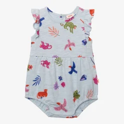 Sale Newborn Girls' Blue Jumpsuit Child Rompers & Jumpsuits