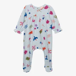Hot Newborn Girls' Blue Pajama Child Pajamas & Bodysuits