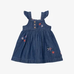 Sale Newborn Girls' Embroidered Denim Dress Child Dresses