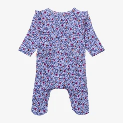 Hot Newborn Girl's Footie Pajama With Micro Flowers Child Pajamas & Bodysuits