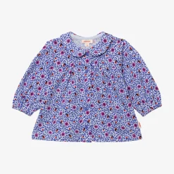 Fashion Newborn Girls' Micro-Flower Snap-Fastened Jersey Blouse Child Tops