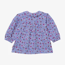 Fashion Newborn Girls' Micro-Flower Snap-Fastened Jersey Blouse Child Tops