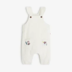 Clearance Newborn Girls' Off White Corduroy Overalls Child Dresses