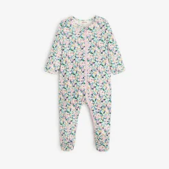 Discount Newborn Girls' Off White Footie Pajama Child Pajamas & Bodysuits