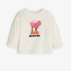 Discount Newborn Girls' Off White T-Shirt Child Tops