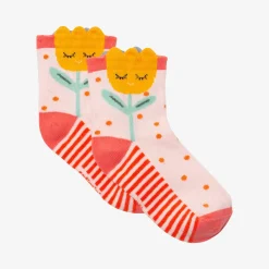 Discount Newborn Girls' Pink Floral Socks Child Accessories