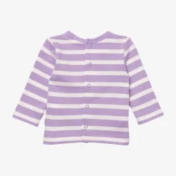 Fashion Newborn Girls' Purple Striped T-Shirt Child Tops