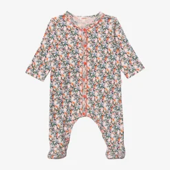 Hot Newborn Girl's Springtime Footie Pajama Child Pajamas & Bodysuits