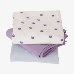 Discount Set Of 3 Baby Swaddling Blankets With Pastel Tiger Print Child Accessories