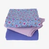 Outlet Set Of 3 Baby Swaddling Blankets With Tiny Pastel Flowers Child Accessories