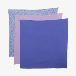 Outlet Set Of 3 Baby Swaddling Blankets With Tiny Pastel Flowers Child Accessories
